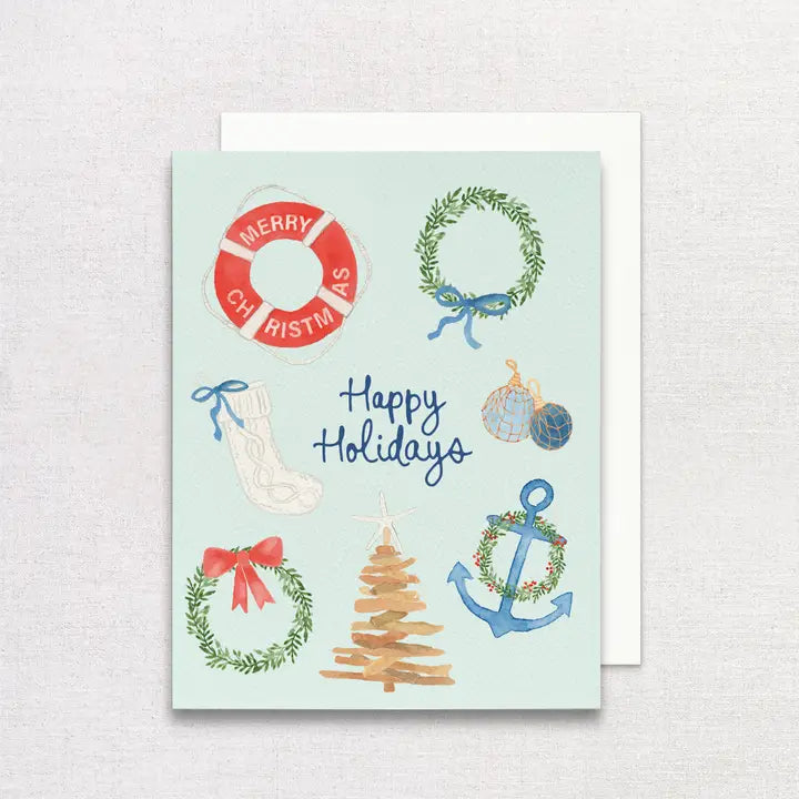 Coastal Christmas Greeting Card