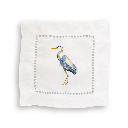 Sea Birds Mixed Linen Cocktail Napkin Set