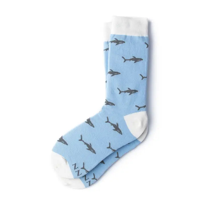 Shark Bail Women's Sock - Blue Carded Cotton