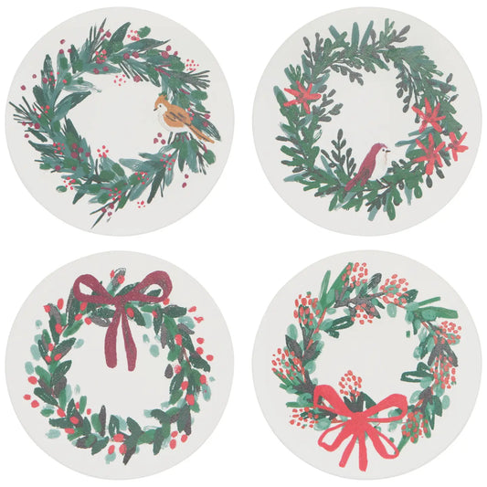 Wreaths Soap Up Christmas Coasters Set of 4