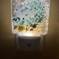 Coastal Night Light-Aqua Glass wave