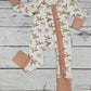 Baby Girl Duck Printed Zipper Sleeper