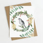 Happy Holiday Card, Christmas Winter Bird, Greeney