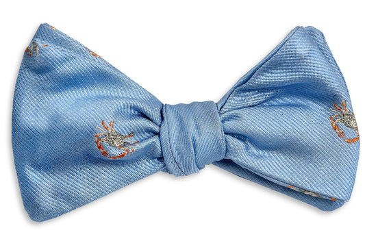 Blue Crab Bow Tie - Light Blue