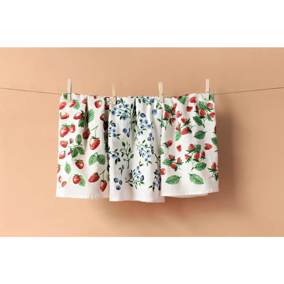 Berry Patch Bakers Floursack Dishtowels, Set of 3