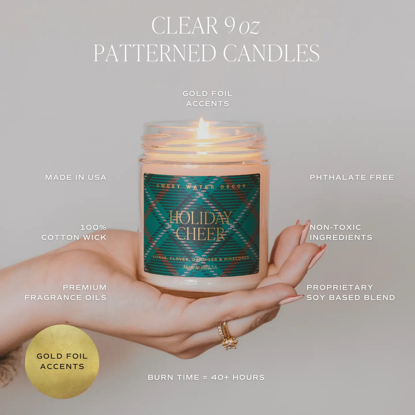 Candle, Holiday Cheer 9 oz Soy