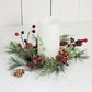 3.5" Icy Holiday Ring w/Pinecone & berry