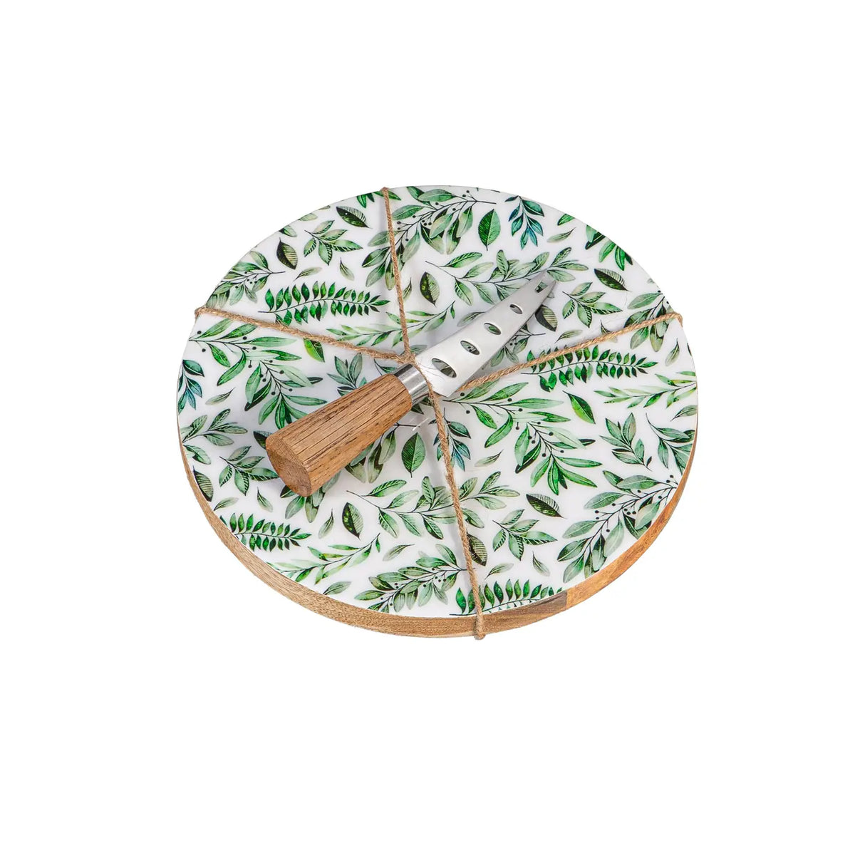 Olive Oasis Wood Cheese Boards with Knife