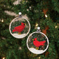 Snowy Cardinal Bulb Ornament