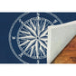 Front Porch Compass Indoor/Outdoor Rug, Navy, 2' x 3"