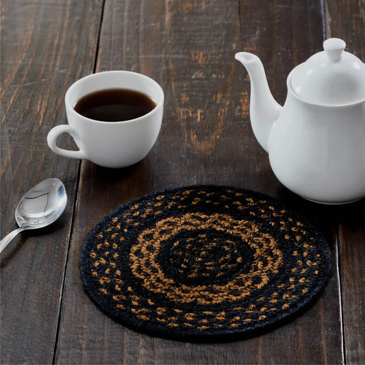 Black & Tan Jute Trivet