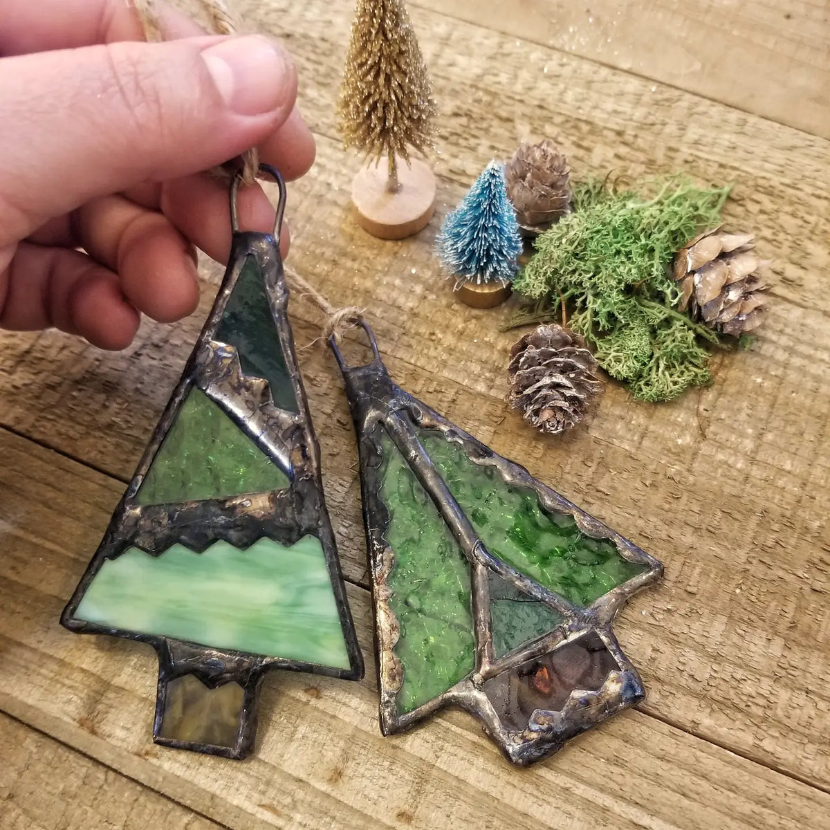 Stain Glassed Tree Ornament