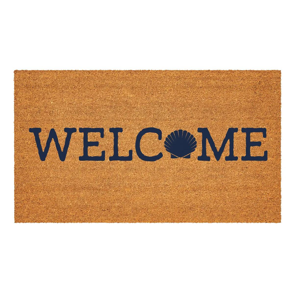 "Welcome" Coastal Coir Mat 28X16