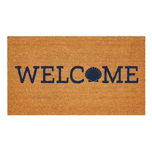 "Welcome" Coastal Coir Mat 28X16