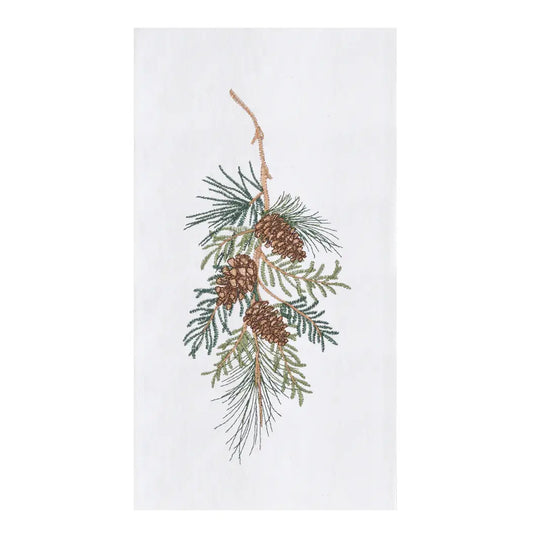 Christmas Pinecone Swag Kitchen Towel