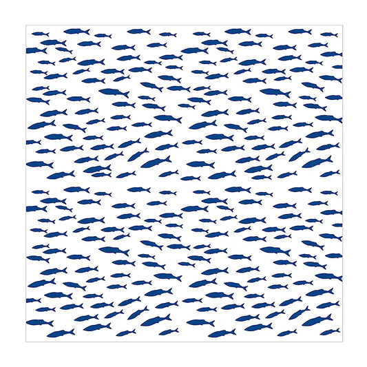 Large blue/white fish napkin