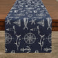 Captain's Quarters Table Runner 72"L-Navy