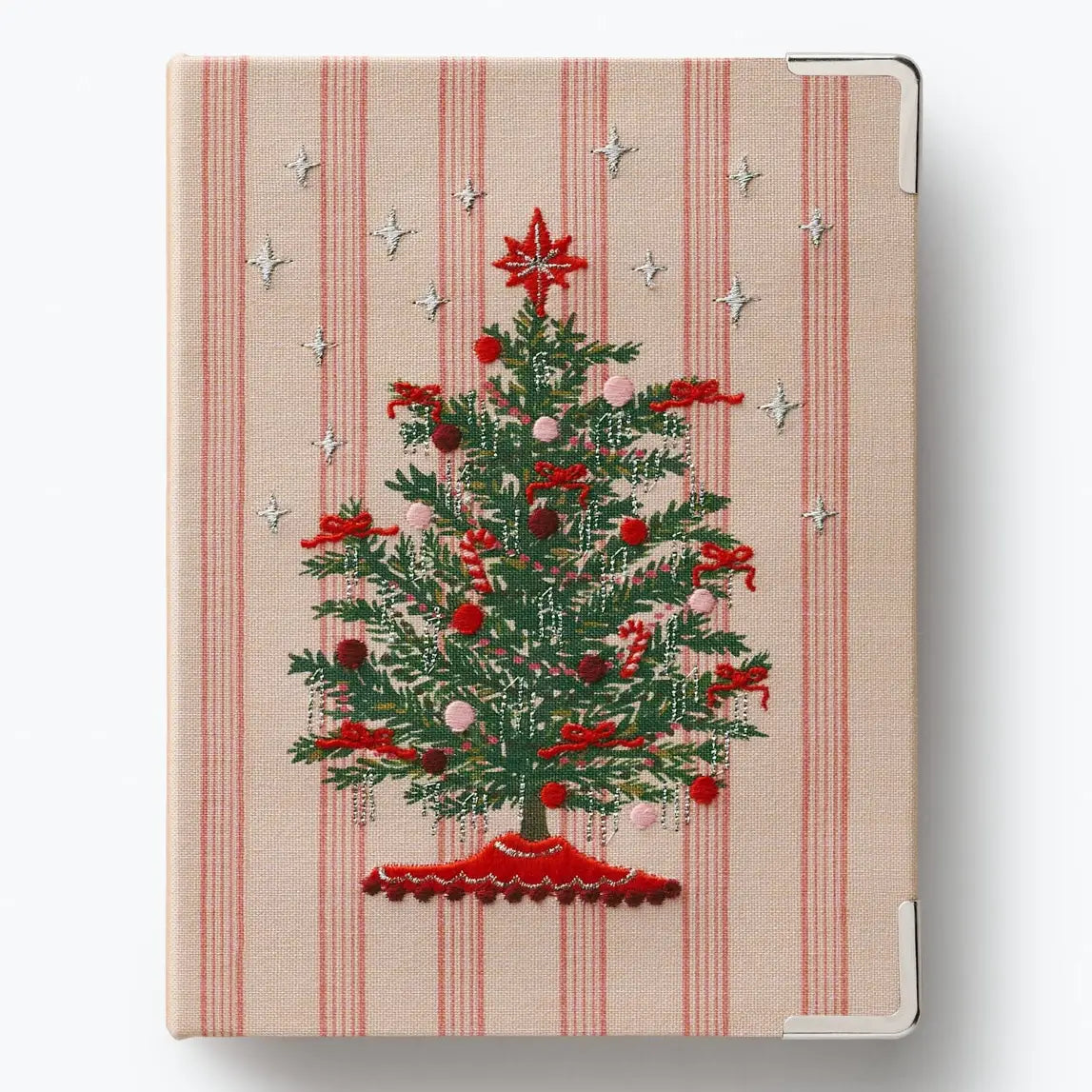 Tinsel tree embroidered photo album