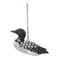 Christmas Loon Carved Wood Ornament