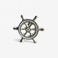 Ship Wheel Cabinet Knob, Distressed White Cast Iron Drawer Pull