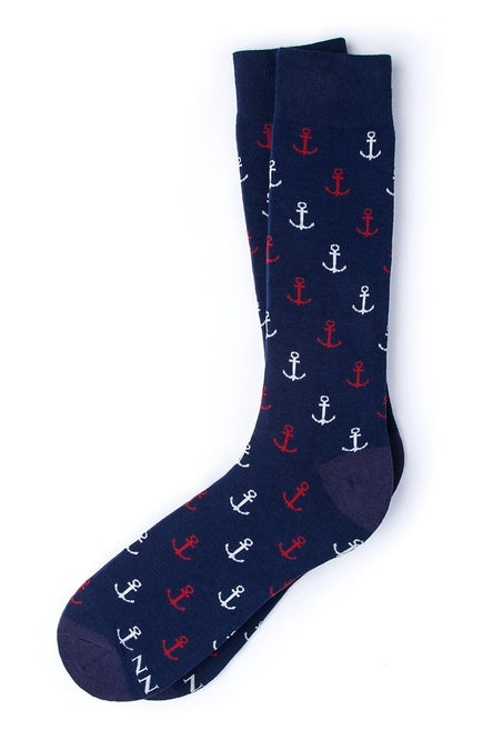 Stay Anchored Mini Anchor Navy Blue Red Anchor