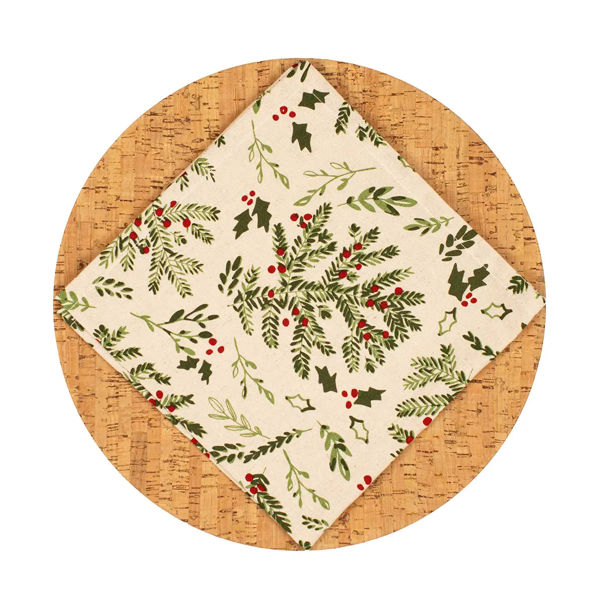 Holiday Foliage Napkin Cream/Green 18x18