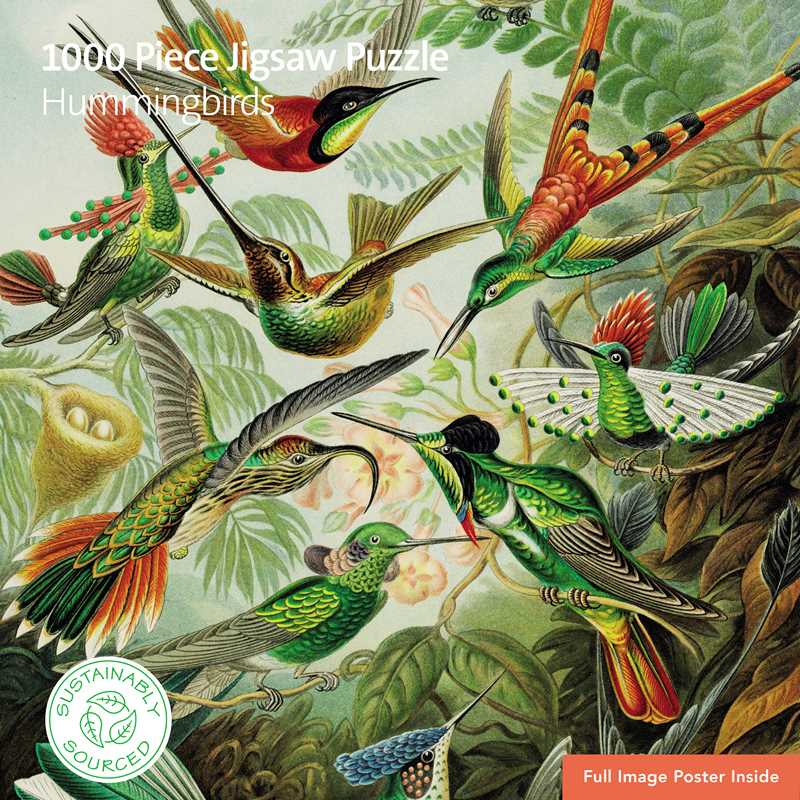 Adult Sustainable Jigsaw Puzzle V&A, Hummingbirds