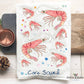 Shrimp "Core Sound" tea towel