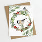 Winter Chickadee, Christmas Bird Holiday Cards