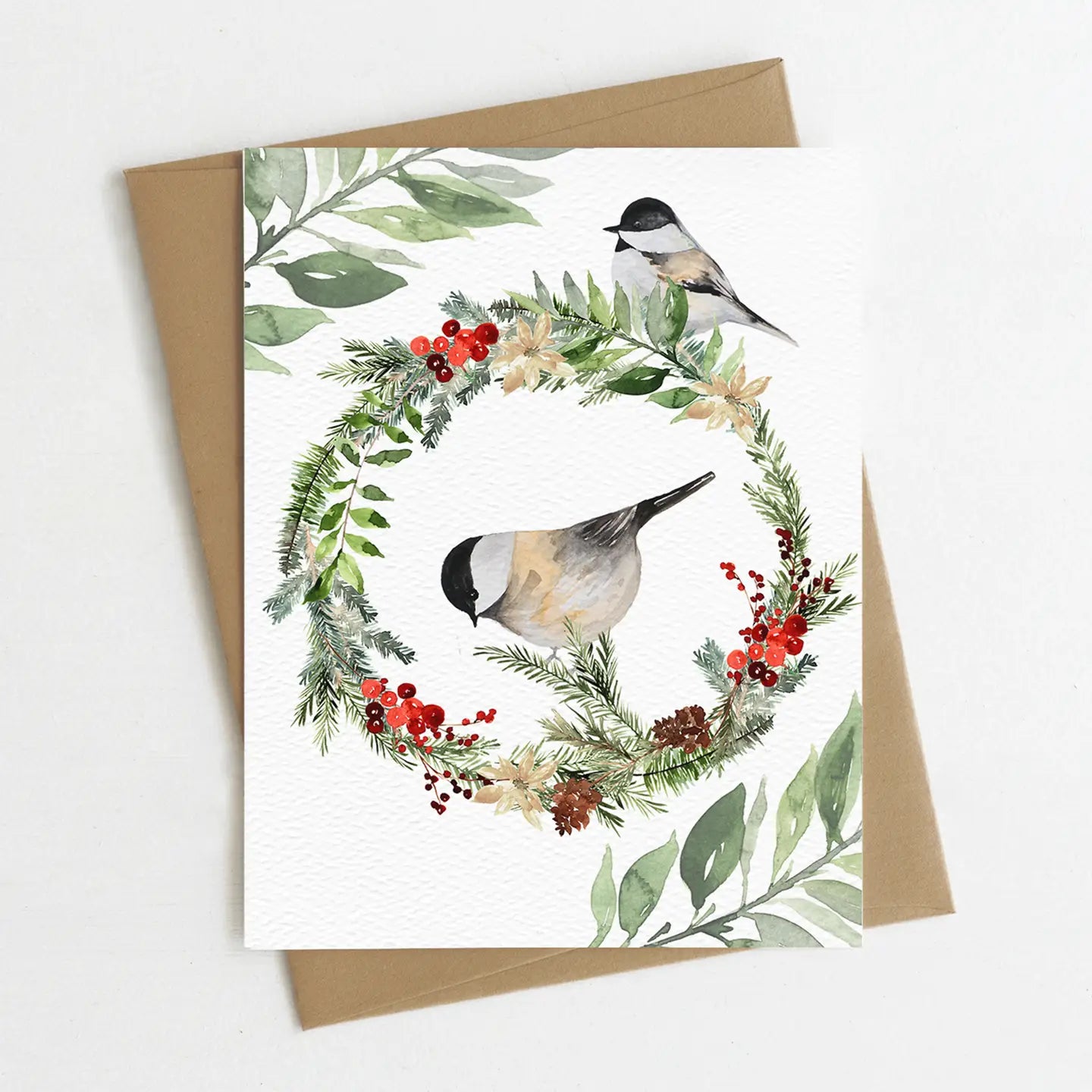 Winter Chickadee, Christmas Bird Holiday Cards