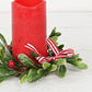 9 inch Ring-sparkled mistletoe w/red berries
