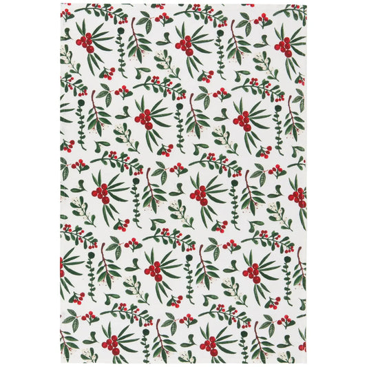 Winterberry Bakers Floursack Christmas Distowels, Set of 3