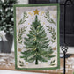 Christmas Tree with Acorn Burlap House Flag