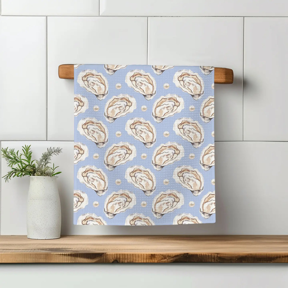 Blue Pearl Oyster Shell t towel