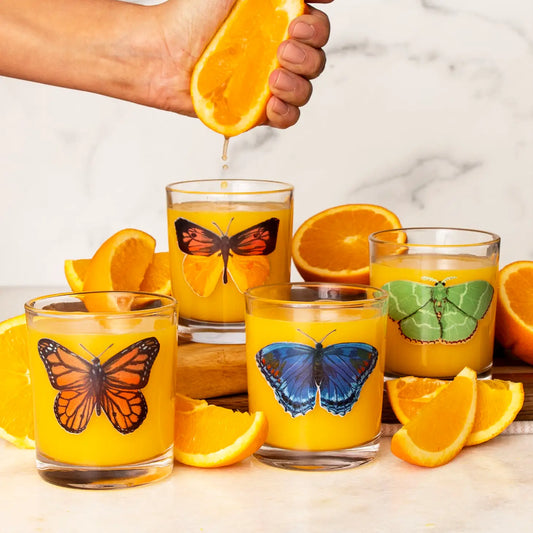 Butterfly Short Juice Glass Set