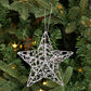 Metallic Waven 3D Star Orn Silver