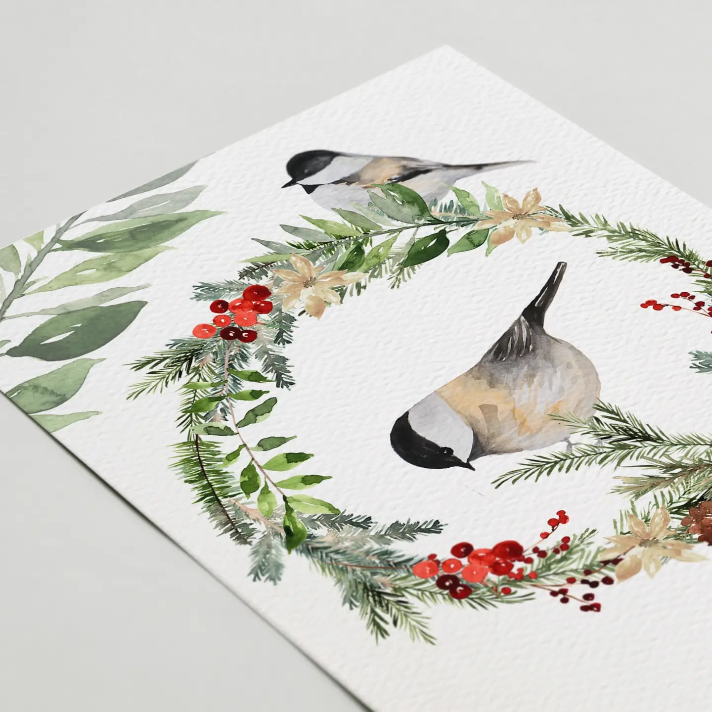 Winter Chickadee, Christmas Bird Holiday Cards