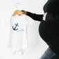 Nautical Infant Bodysuit White w/Blue Anchor