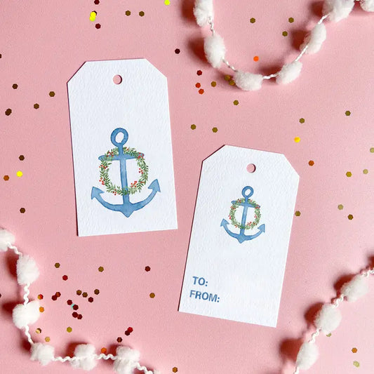 Holiday Anchor Gift Tags, Set of 8