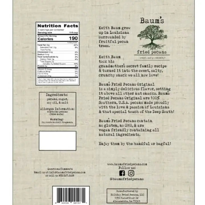 Baum's Fried Pecans 4 oz.