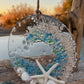 Handmade Coastal Wave Beaded Glass Suncatcher with Shells, Multi