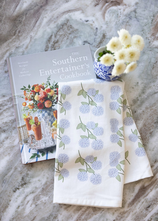 Hydrangeas, Organic Cotton Tea Towel