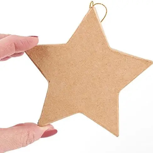 Paper Mache Flat Star Ornament