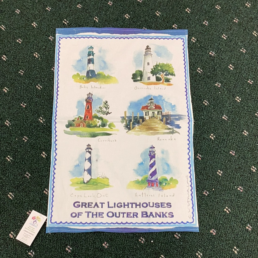 Lighthouses of Outer Banks T-Towel