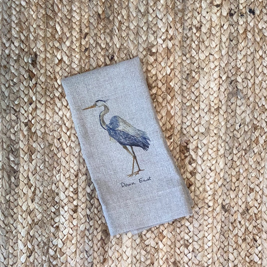 Blue Heron Guest Towel with Down East