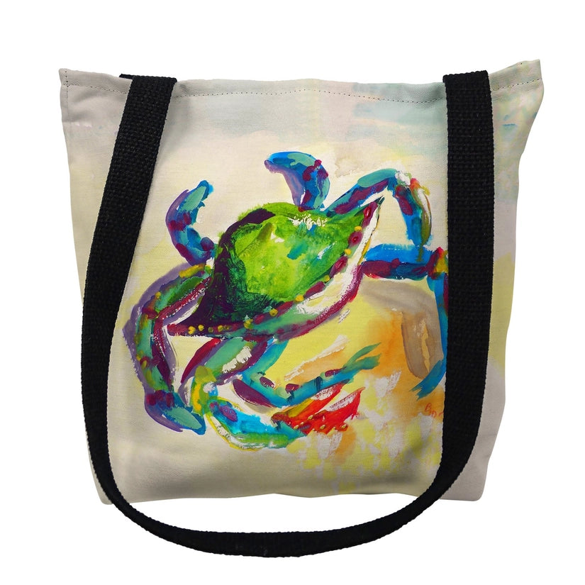 Teal Crab Tote Bag