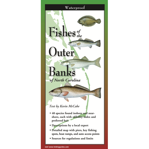 Fishes of the Outer Banks of North Carolina Waterproof Folding Field Guide