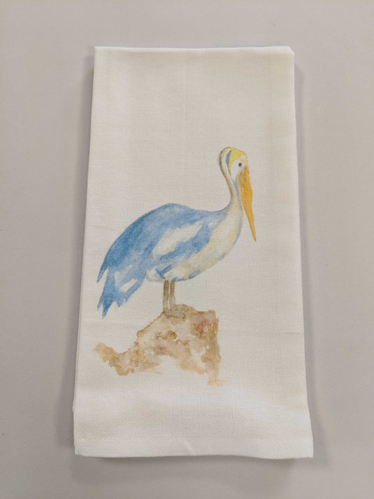 French Graffiti - Blue Pelican Dishtowel