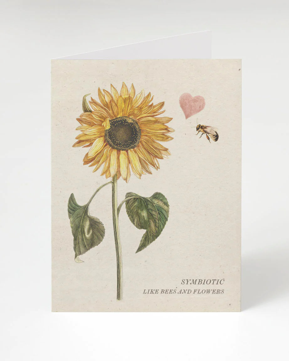 Greeting Card: Symbiotic Like Bees & Flowers