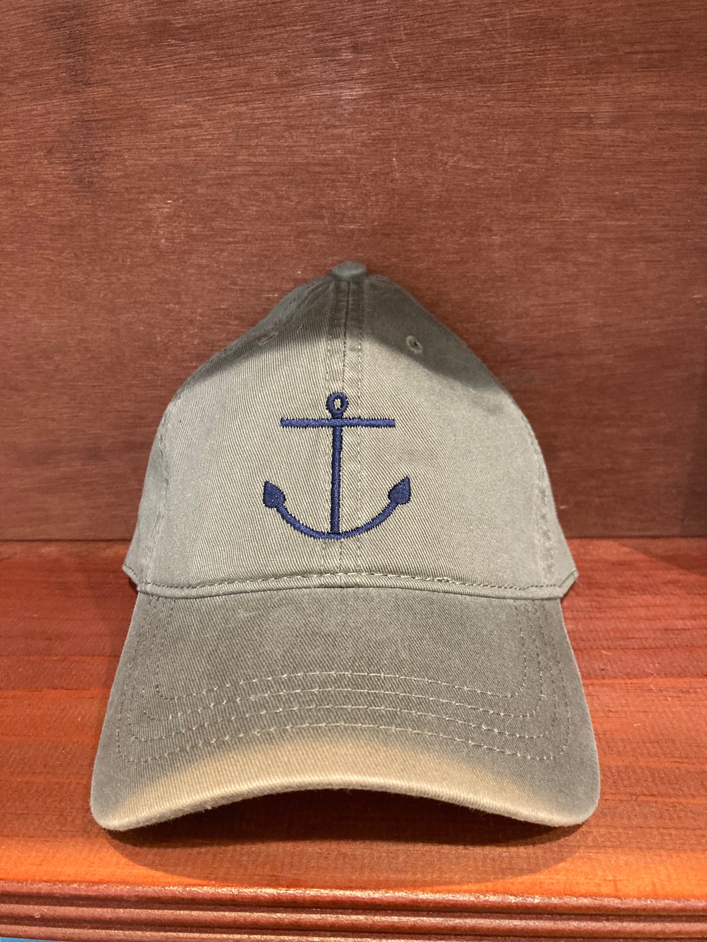 Island Anchor Golf Cap - Sage w/Navy Anchor